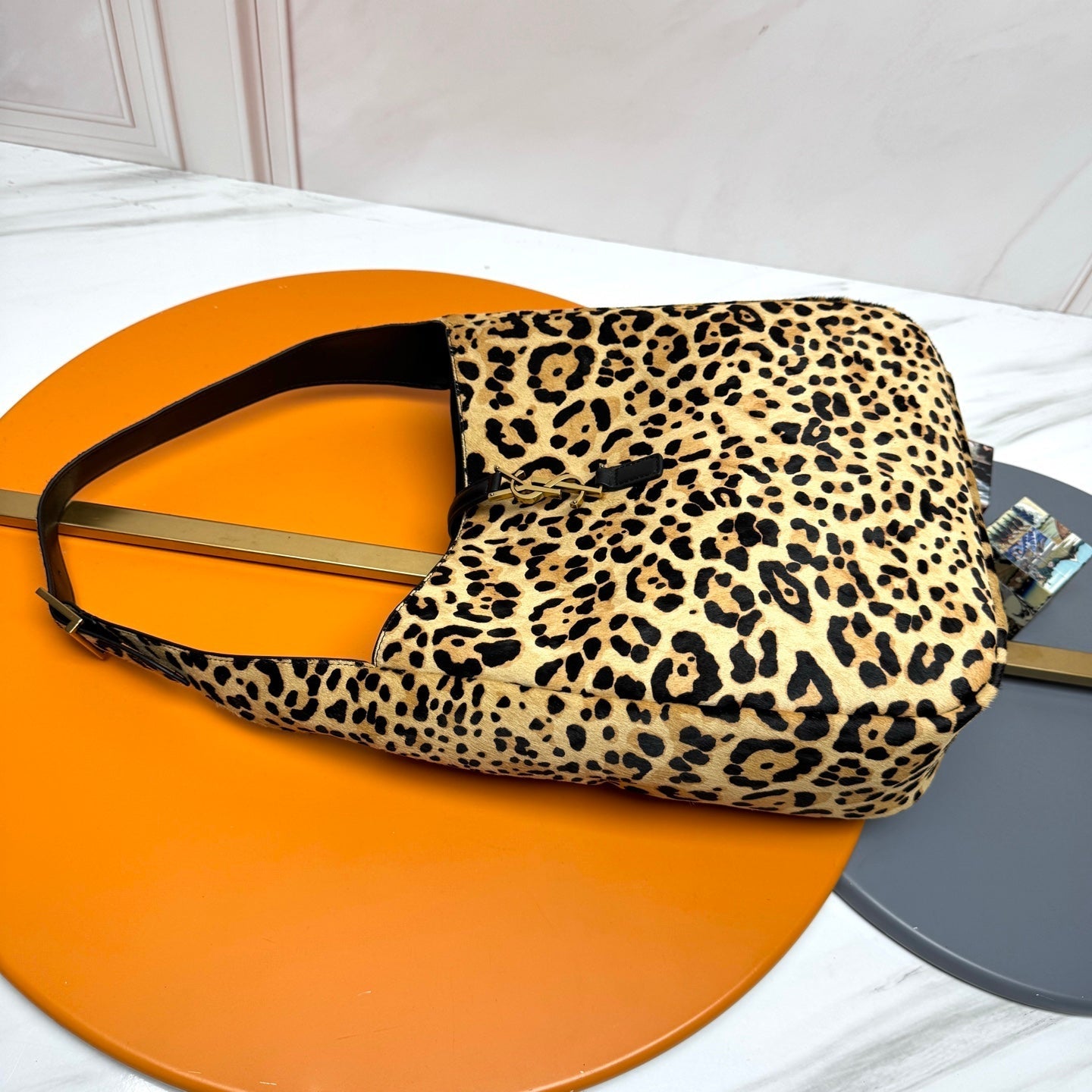 YSL 2026 LE 5 A 7 Leopard Print Handbag 31cm And 23cm Calfskin Hair