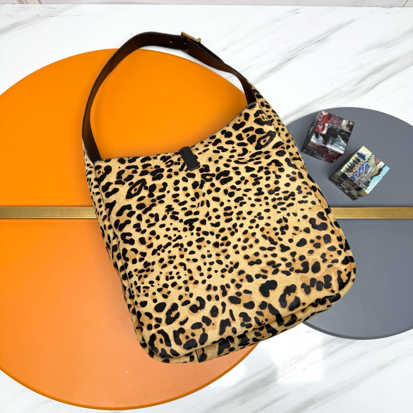 YSL 2026 LE 5 A 7 Leopard Print Handbag 31cm And 23cm Calfskin Hair