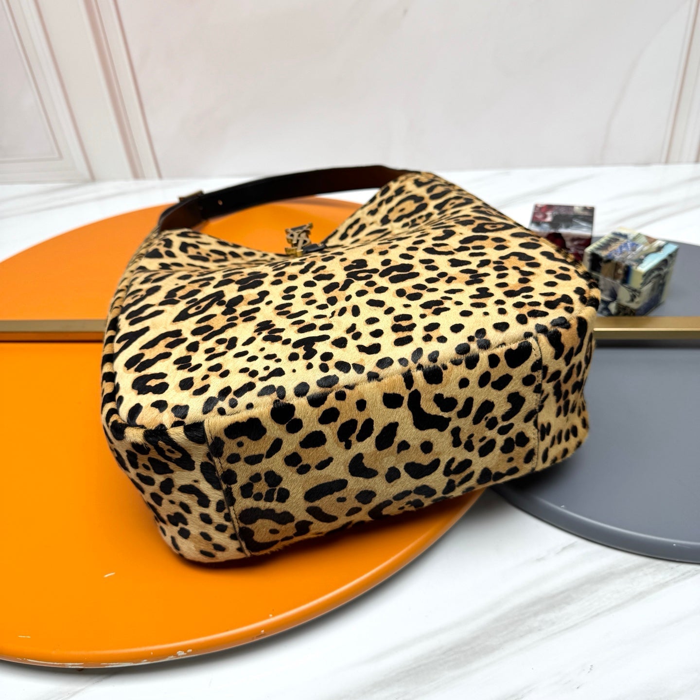 YSL 2026 LE 5 A 7 Leopard Print Handbag 31cm And 23cm Calfskin Hair