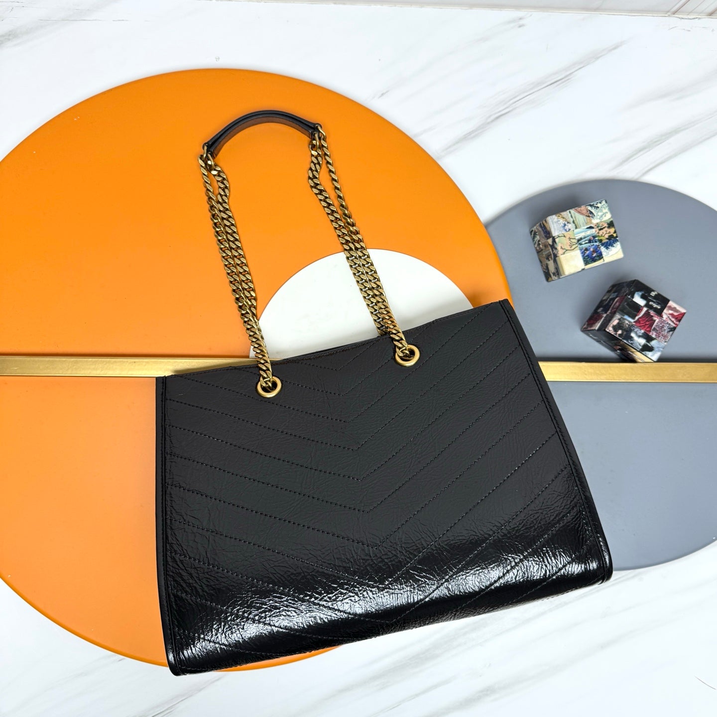 YSL 2026 Niki Large Shopping Bag 33cm And 25cm Calfskin