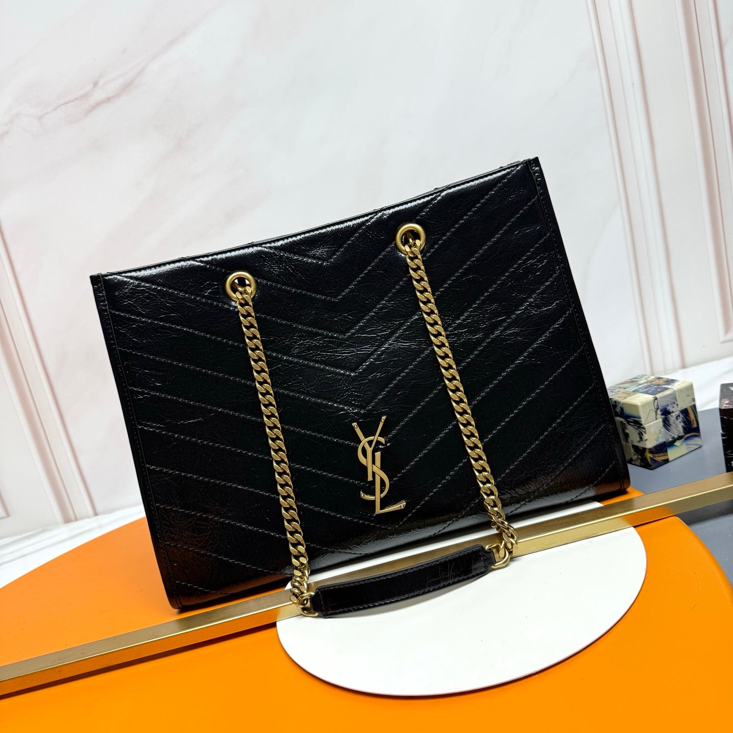 YSL 2026 Niki Large Shopping Bag 33cm And 25cm Calfskin