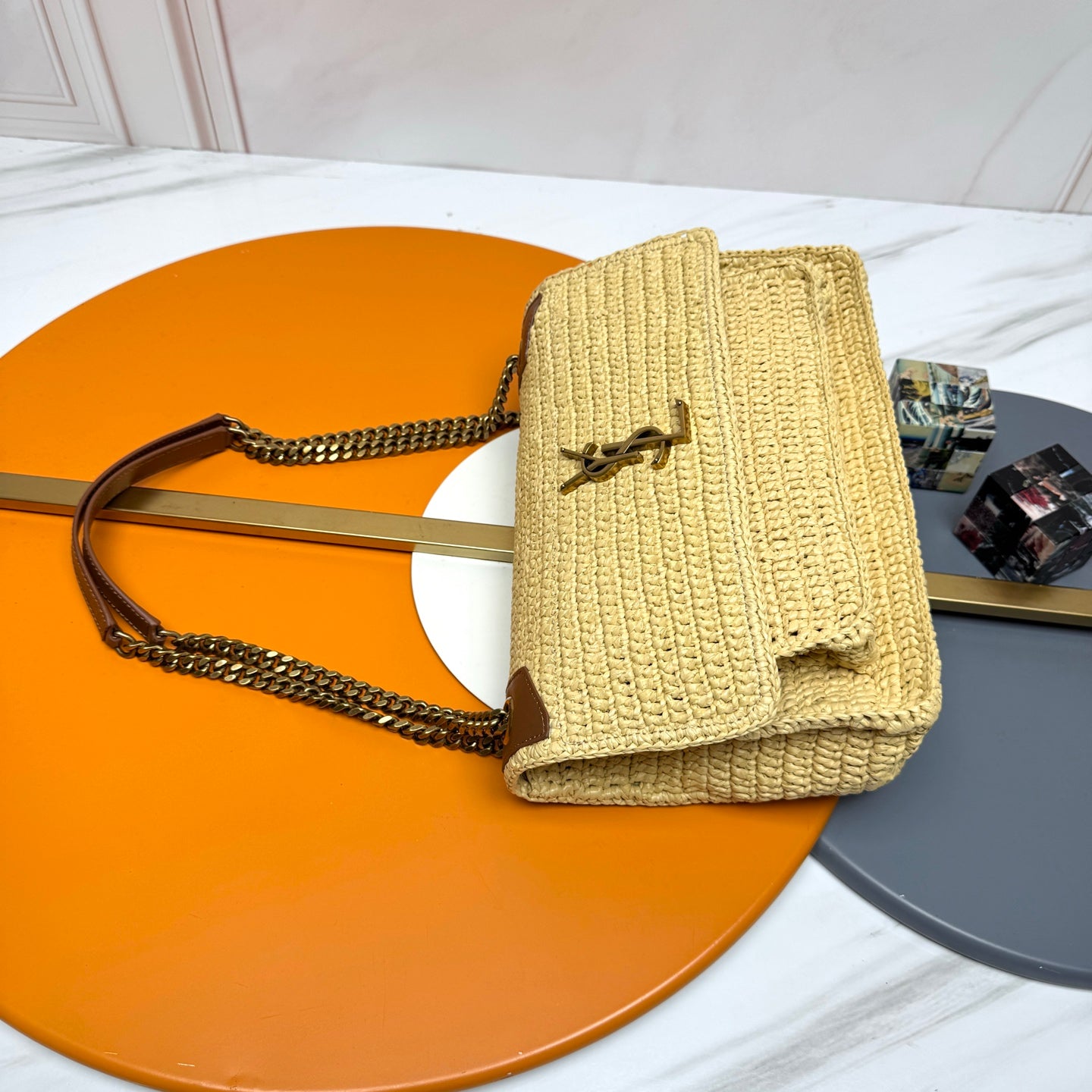 YSL 2026 Niki Medium Handbag Beige Woven