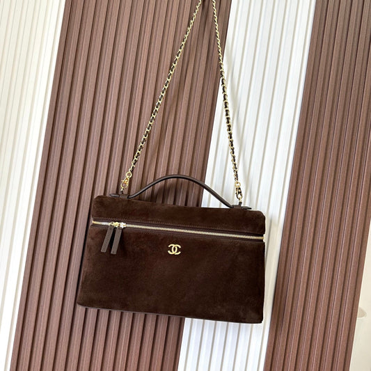 2026 Vanity Bag With Chain Suede Leather