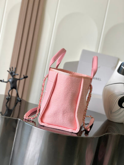 Chanel 2026 Deauville Bag Pink Canvas