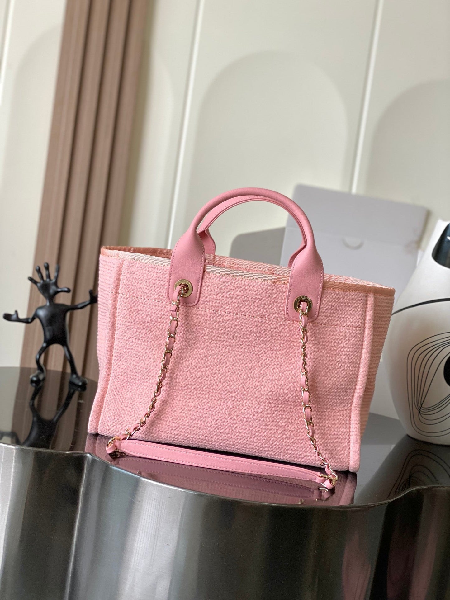 Chanel 2026 Deauville Bag Pink Canvas