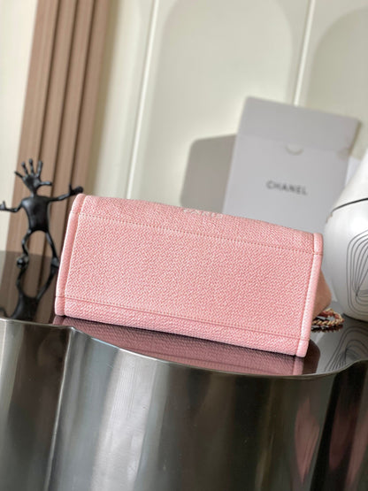 Chanel 2026 Deauville Bag Pink Canvas