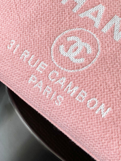 Chanel 2026 Deauville Bag Pink Canvas