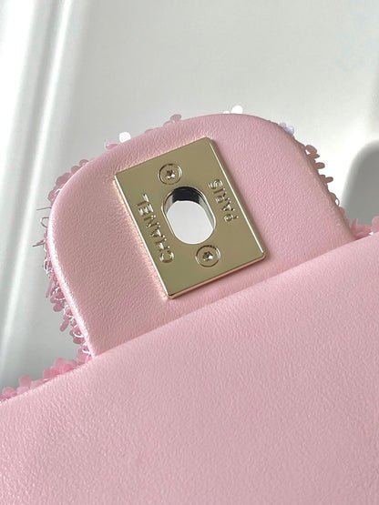 Chanel 2026 Sequin Backpack 21cm Leather