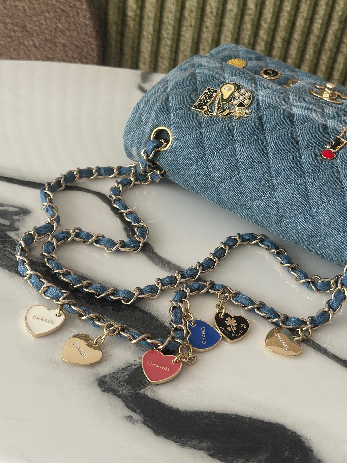 Chanel 2026 Coco Cuba Charms Flap Bag Canvas Denim Leather