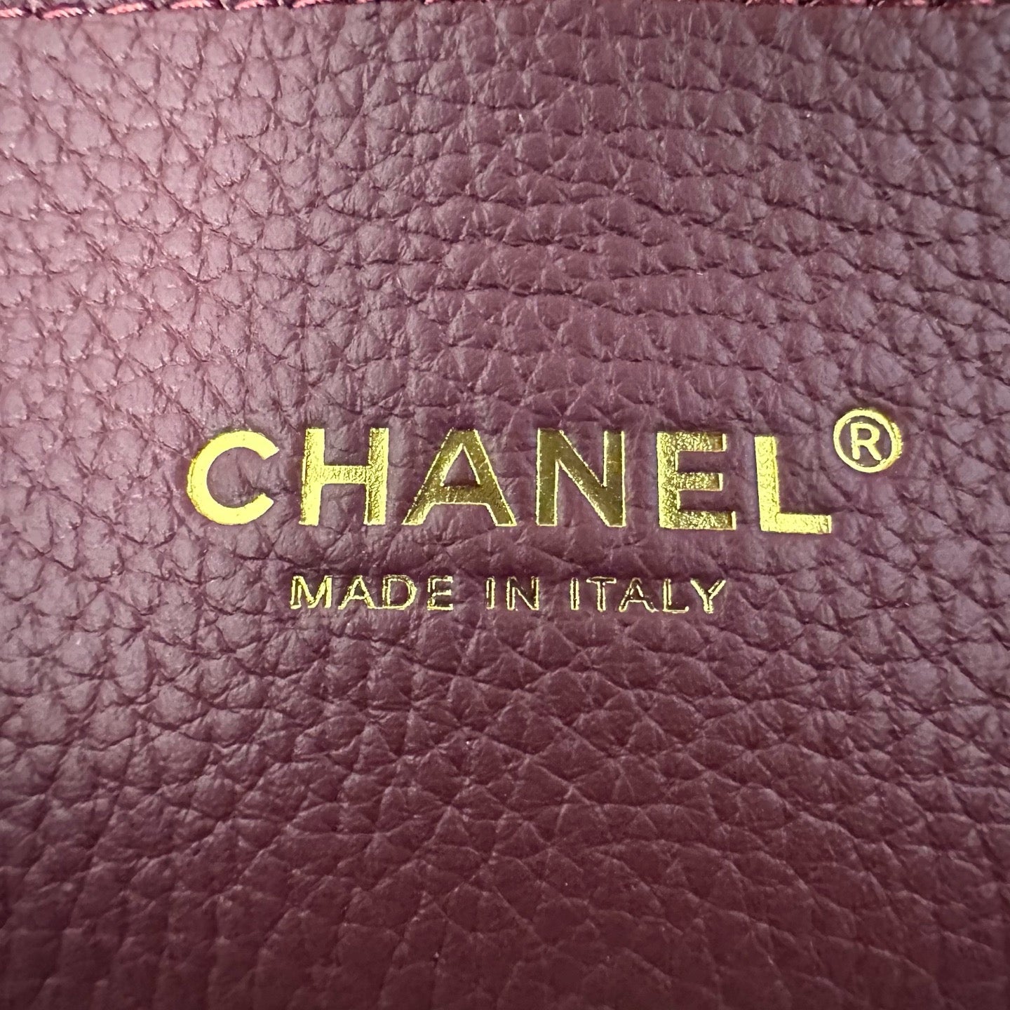Chanel 2026 Shopping Bag 38cm Burgundy And Brown Calfskin