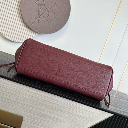 Chanel 2026 Shopping Bag 38cm Burgundy And Brown Calfskin