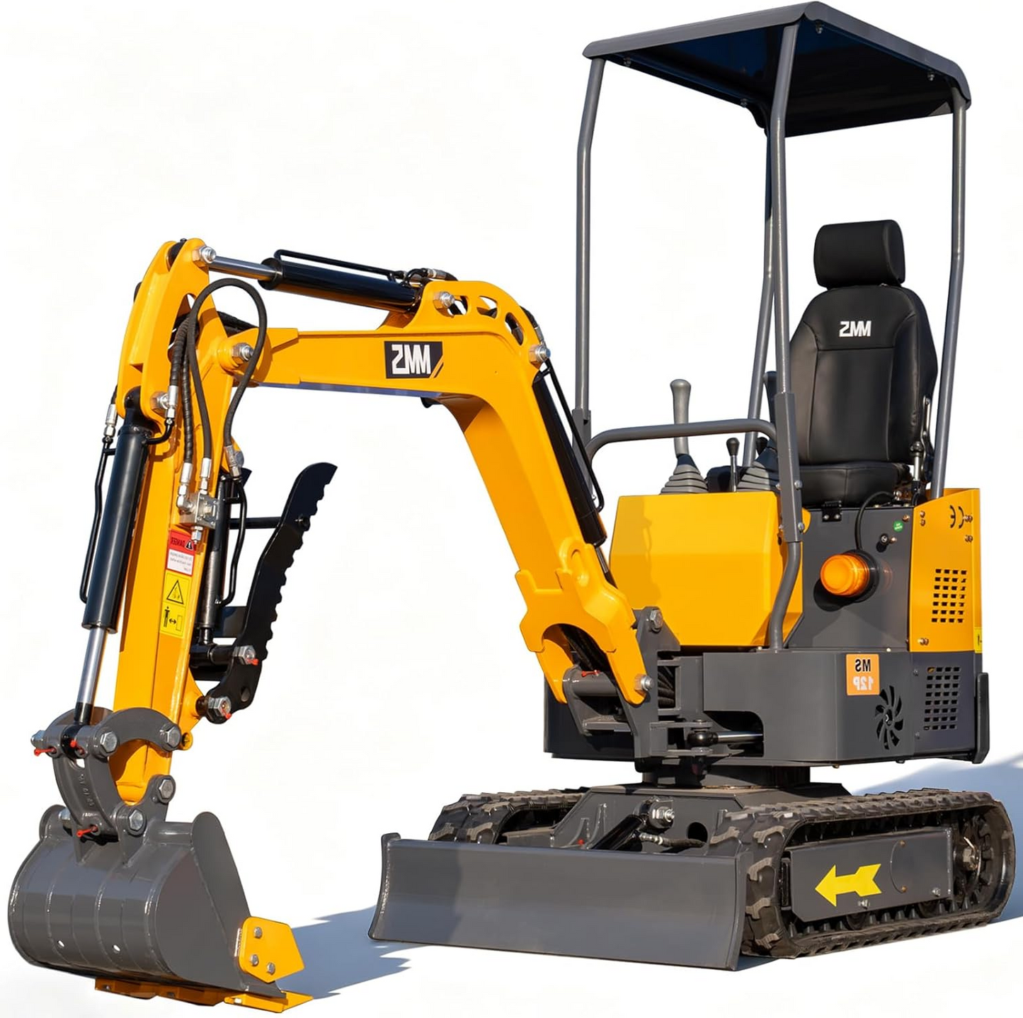 MS12P Mini Excavator B&S Engine, with Side Swing Boom and Hydraulic Thumb