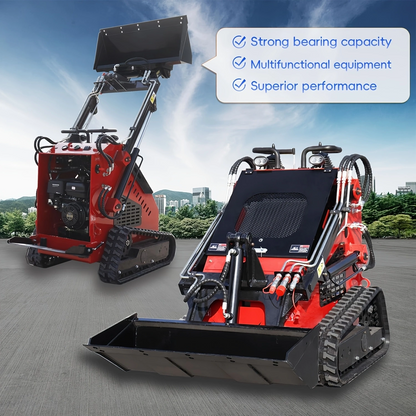MS360  Mini Stand On Skid Steer Track Loader With 13.5HP Gas Engine