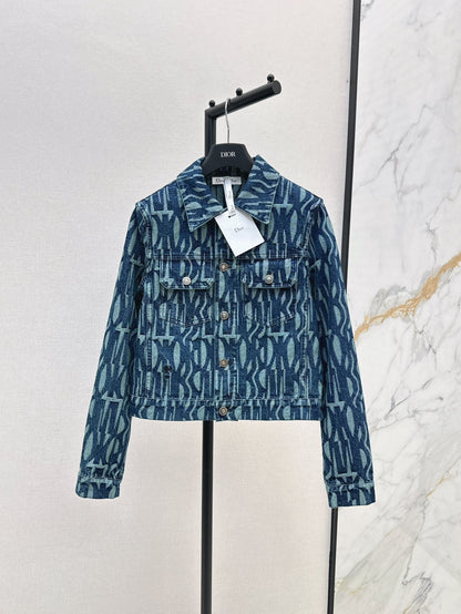 D 24fw miss jacquard denim jacket