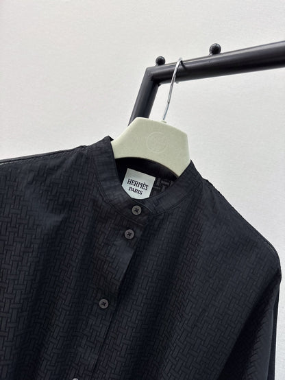 h 25ss jacquard shirt dress