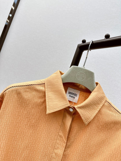 h 25ss jacquard buttons shirt