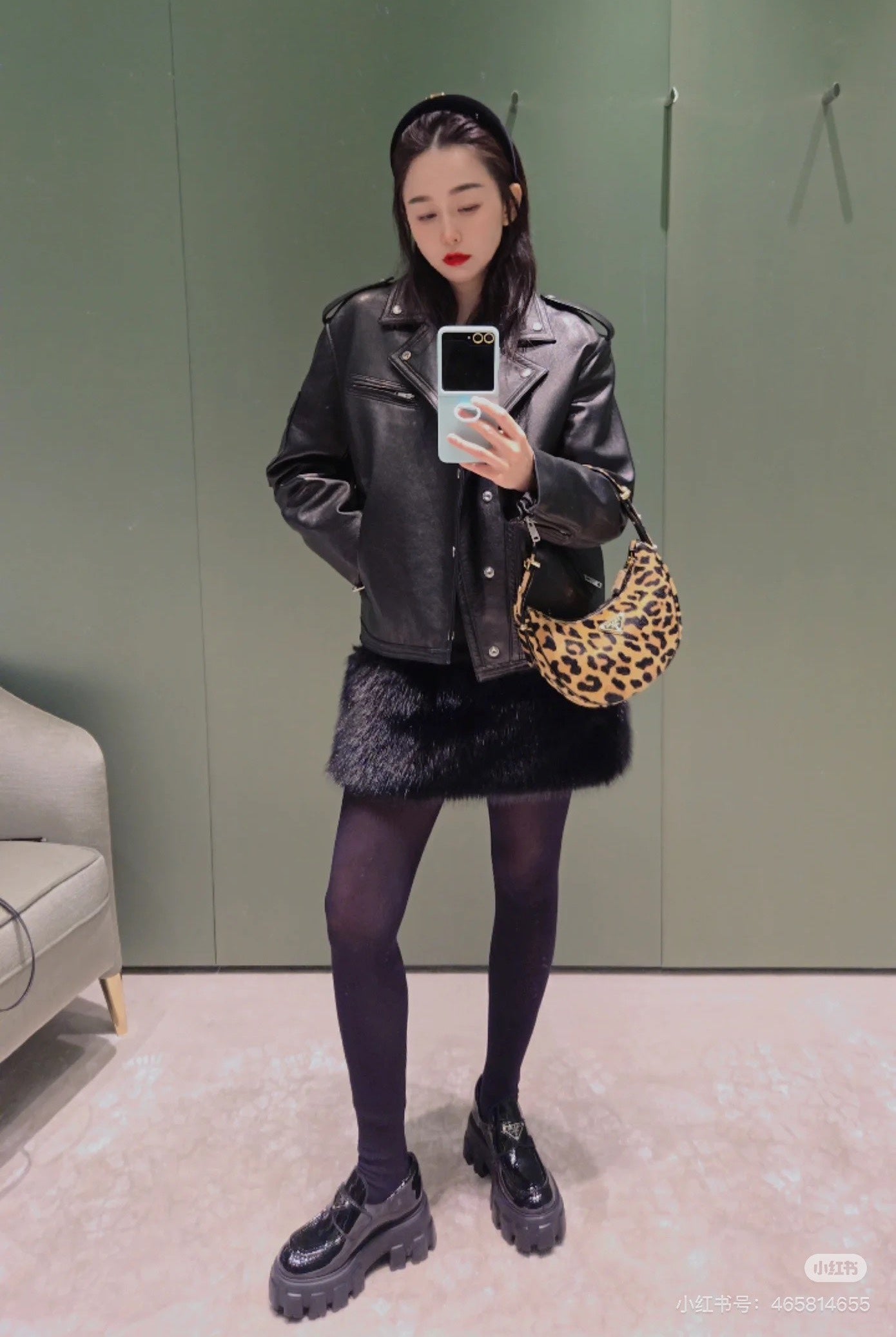 24fw leather jacket