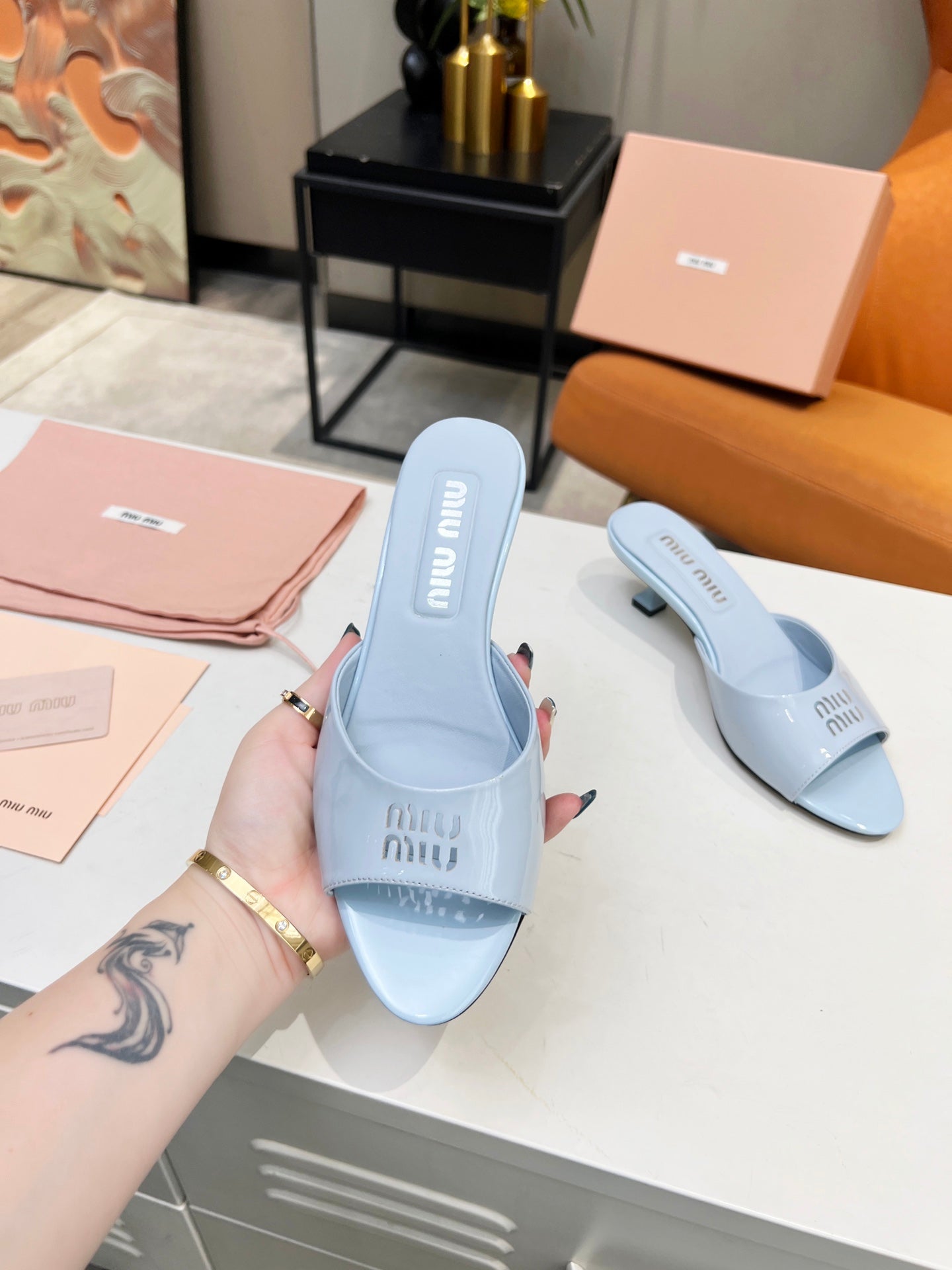 leather slippers
