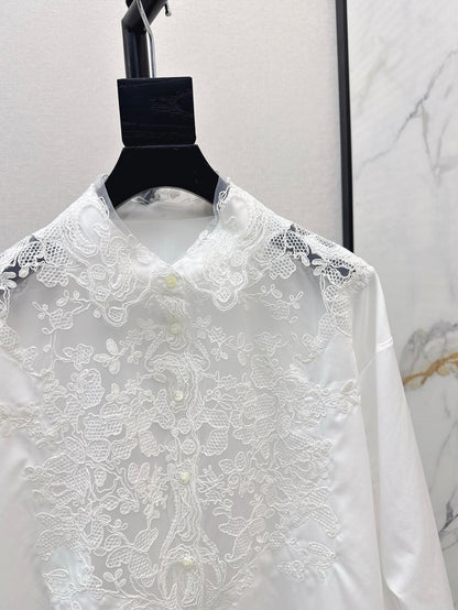 25ss lace buttons shirt