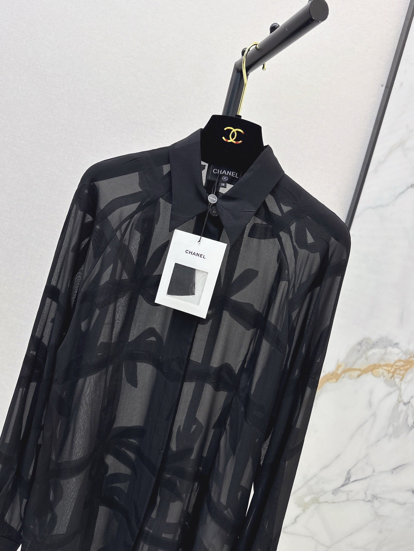 25ss Silk bow shirt