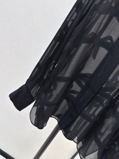 25ss Silk bow shirt