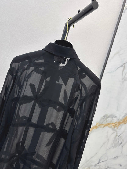 25ss Silk bow shirt