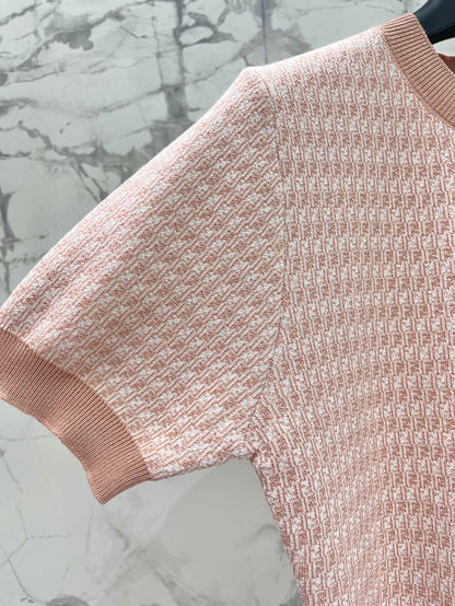 25ss jacquard knitted t-shirt