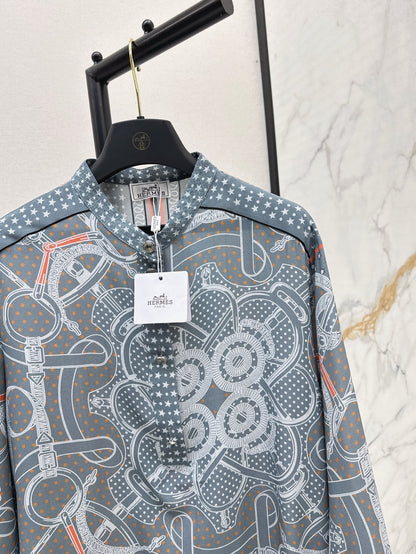 25ss silk printed shirt