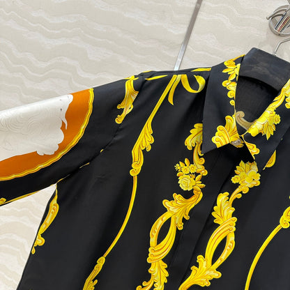 25ss printed silk shirt