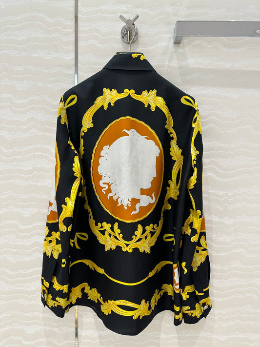 25ss printed silk shirt
