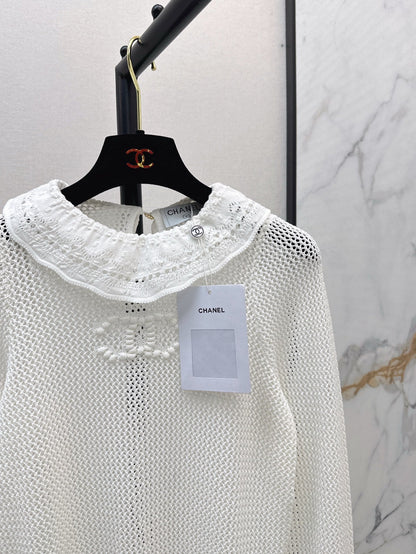 25ss knitted ruffle sweater