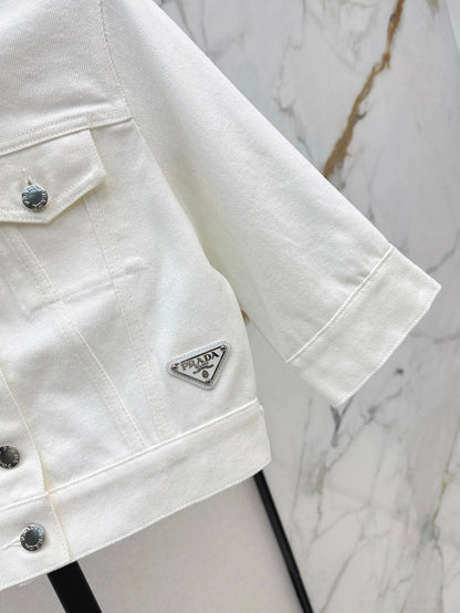 25SS DENIM CROP T-shirt