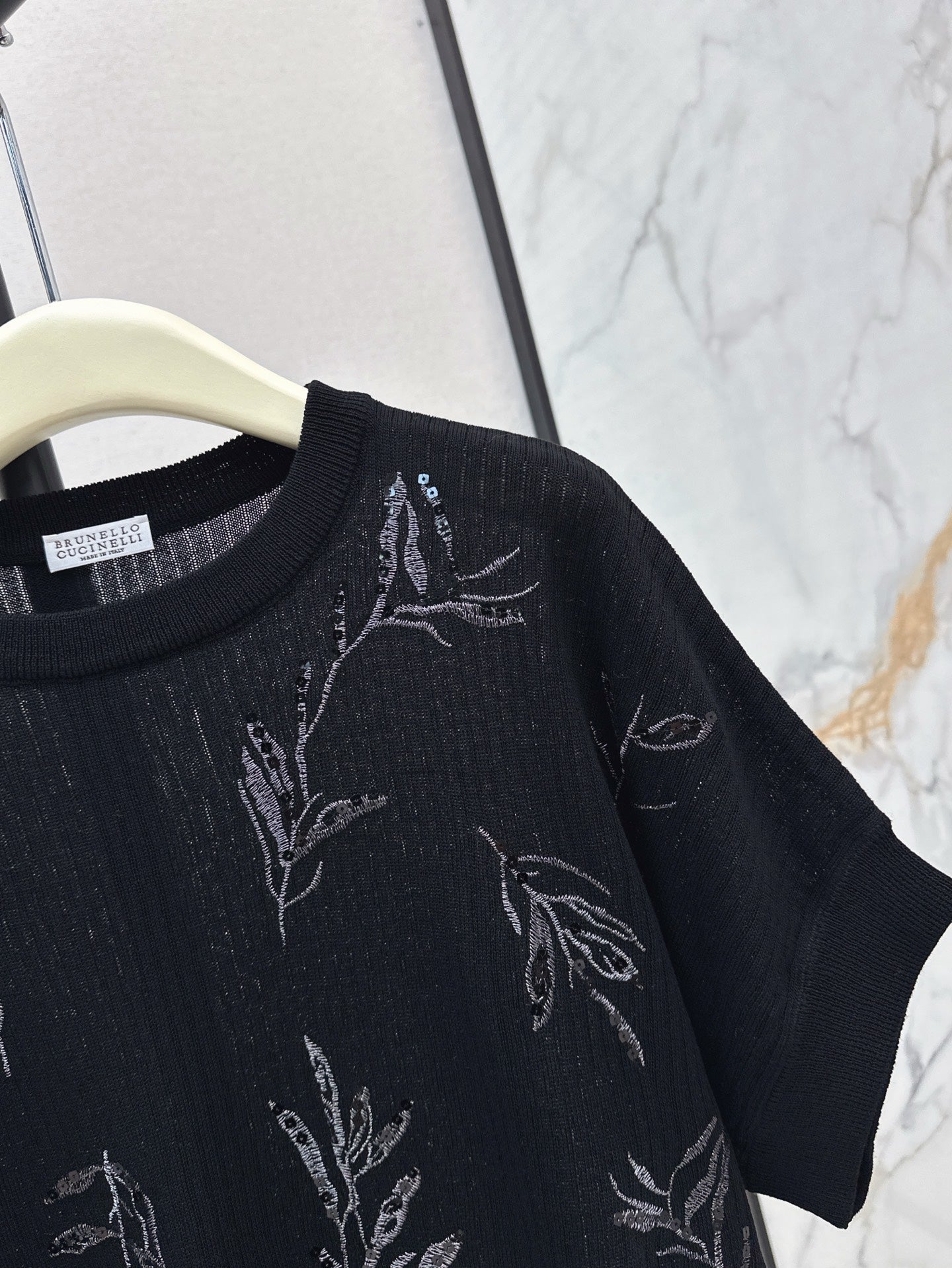 25ss beaded t-shirt