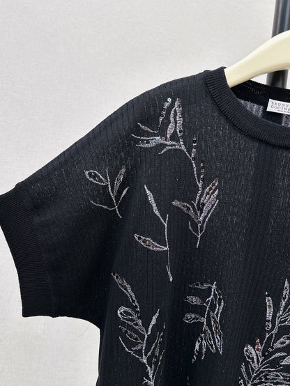 25ss beaded t-shirt