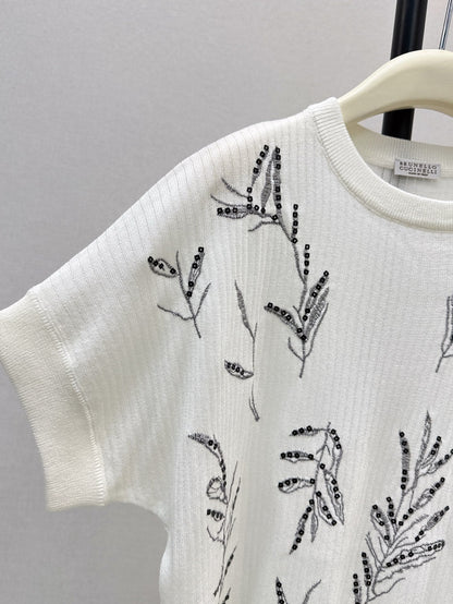 25ss beaded t-shirt