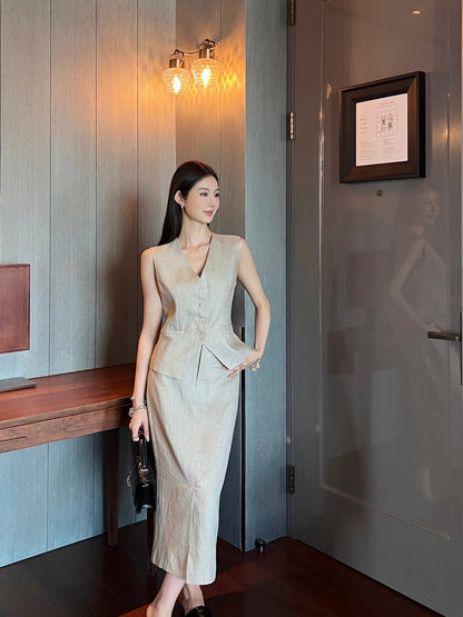 25ss linen skirt