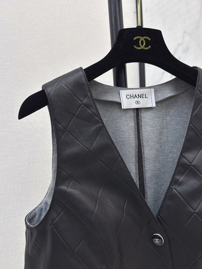 25ss genuine leather vest
