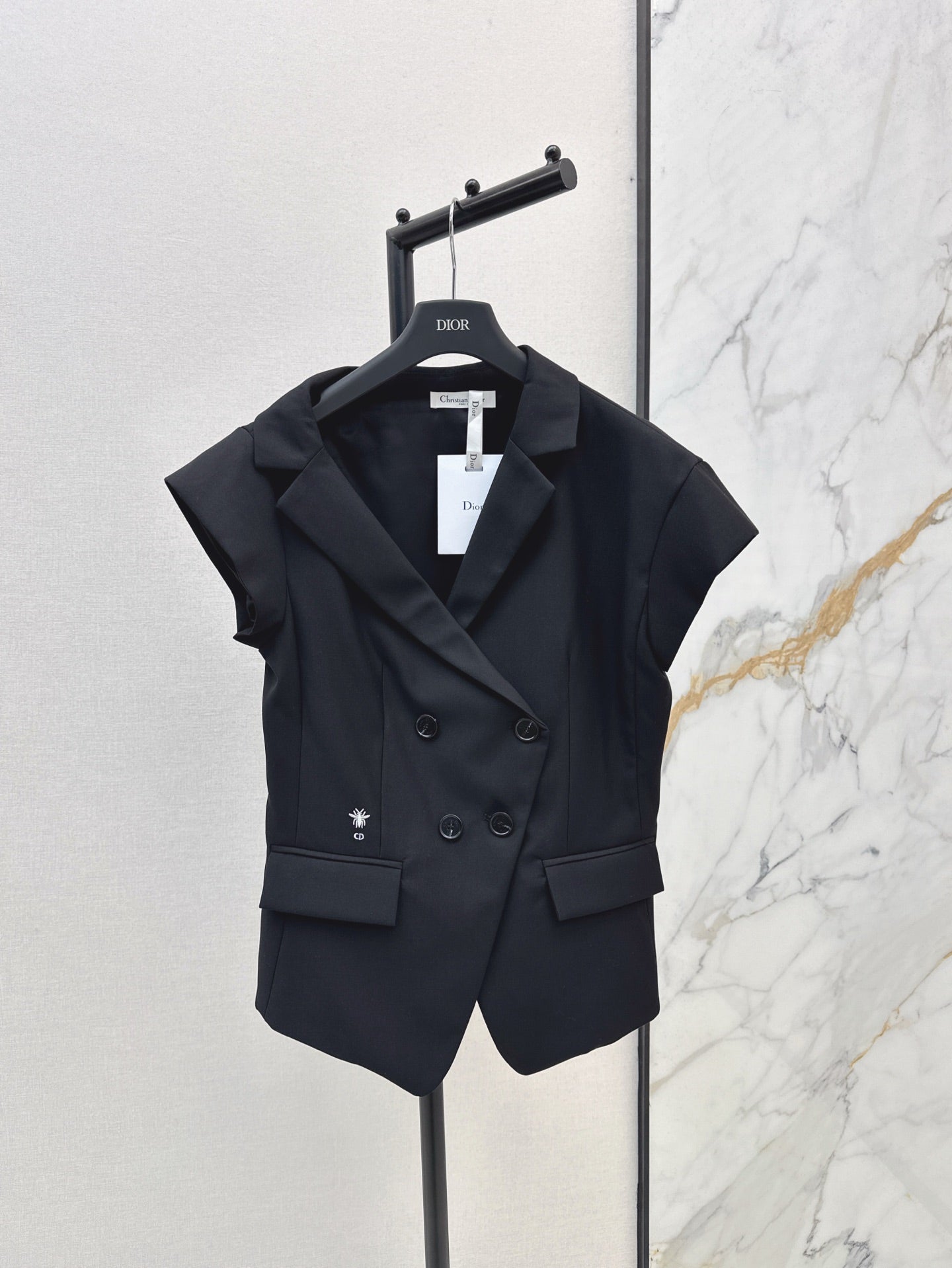 25ss slant collar vest