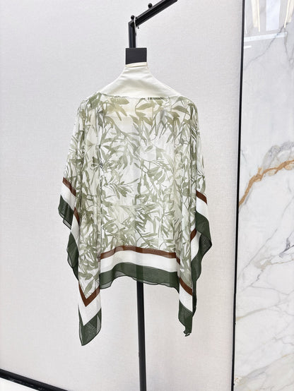 25ss silk Cape top
