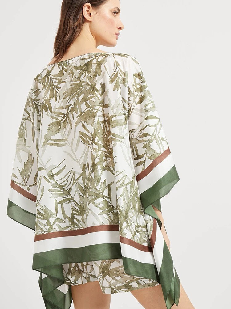 25ss silk Cape top