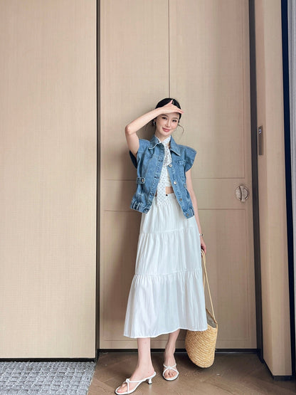 25ss denim vest