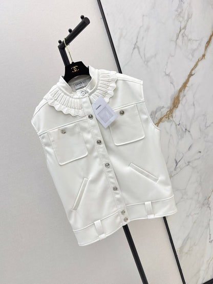 25ss leather vest