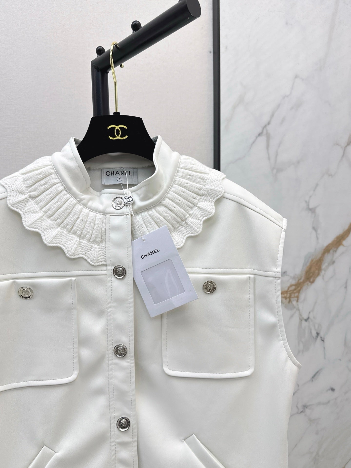 25ss leather vest