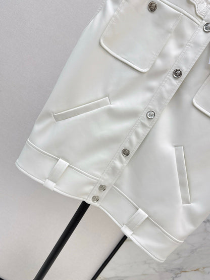 25ss leather vest
