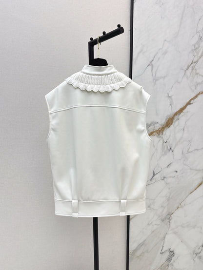25ss leather vest