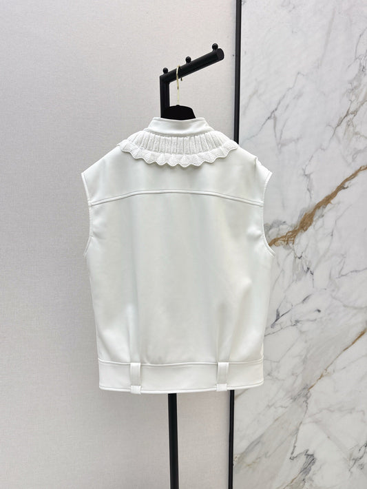 25ss leather vest