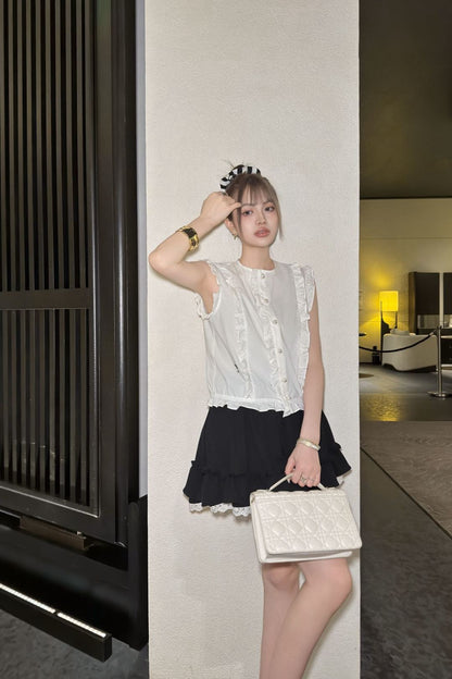 25ss ruffle vest