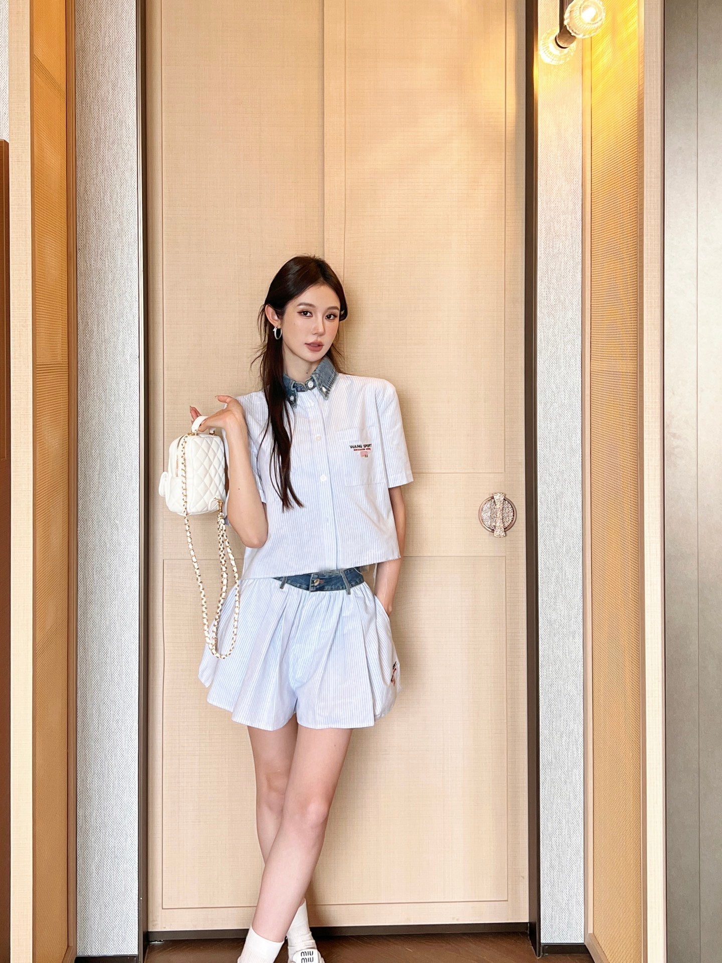 25ss embroidered skirt