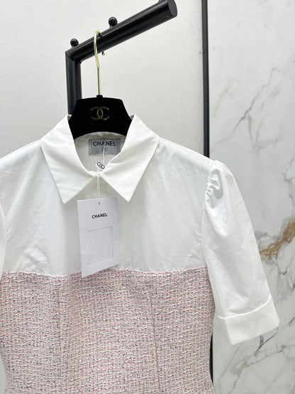Refined Minimalist  Two-Tone Linen Top