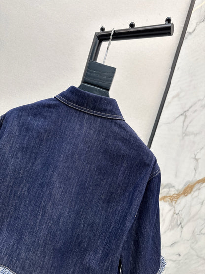 25ss denim crop shirt